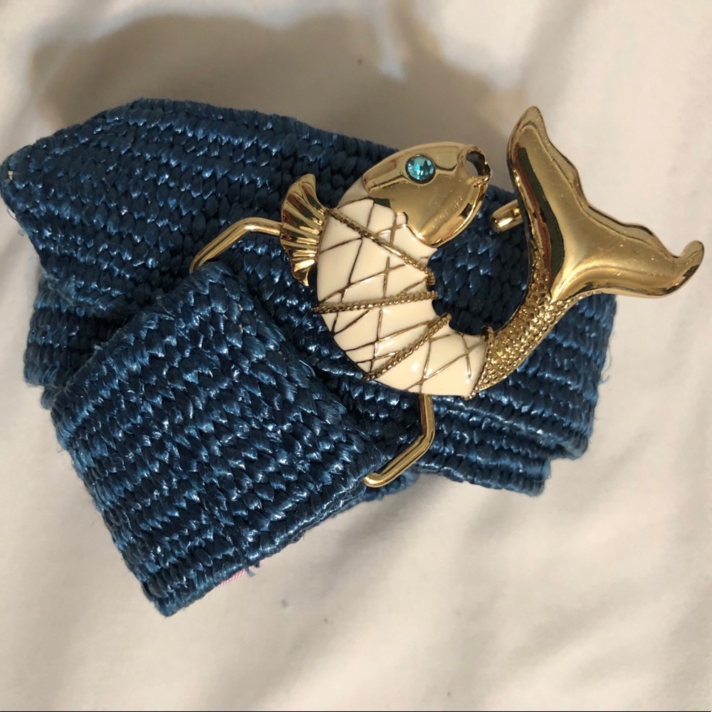 Lily Pulitzer Gold Fish Buckle Belt